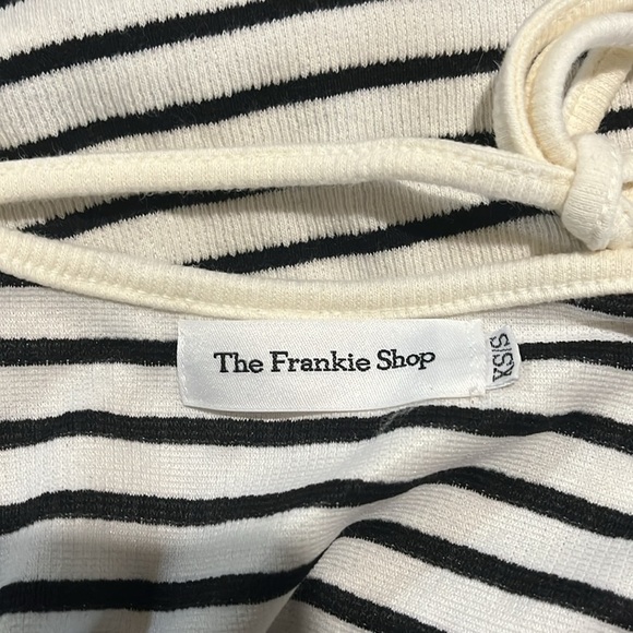 The Frankie Shop | Striped Adjustable Tie Back Knit Tank Top Size XS/S Classic - Picture 7 of 9